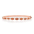 Marquise Orange Sapphire Bezel Bangle Bracelet