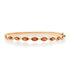 Marquise Orange Sapphire Bezel Bangle Bracelet