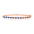 Oval Blue Sapphire Bezel Bangle Bracelet