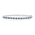 Oval Blue Sapphire Bezel Bangle Bracelet