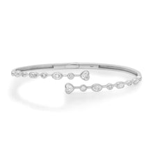 Heart & Mixed Shape Diamond Bezel Bypass Bracelet