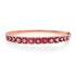 Graduated Asscher Cut Rubellite Bangle Bracelet