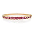 Graduated Asscher Cut Rubellite Bangle Bracelet