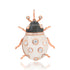 Mother of Pearl & Onyx Scarab Charm with Diamonds