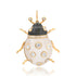 Mother of Pearl & Onyx Scarab Charm with Diamonds