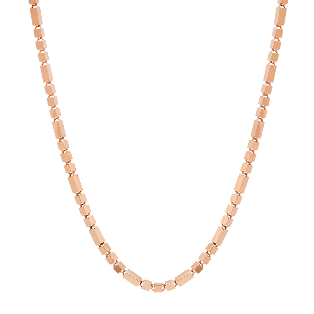 Hollow Box Link Gold Chain Necklace