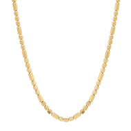 Hollow Box Link Gold Chain Necklace - 14k yellow gold