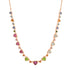 Graduated Bezel Set Mixed Gemstone Heart & Diamond Statement Necklace