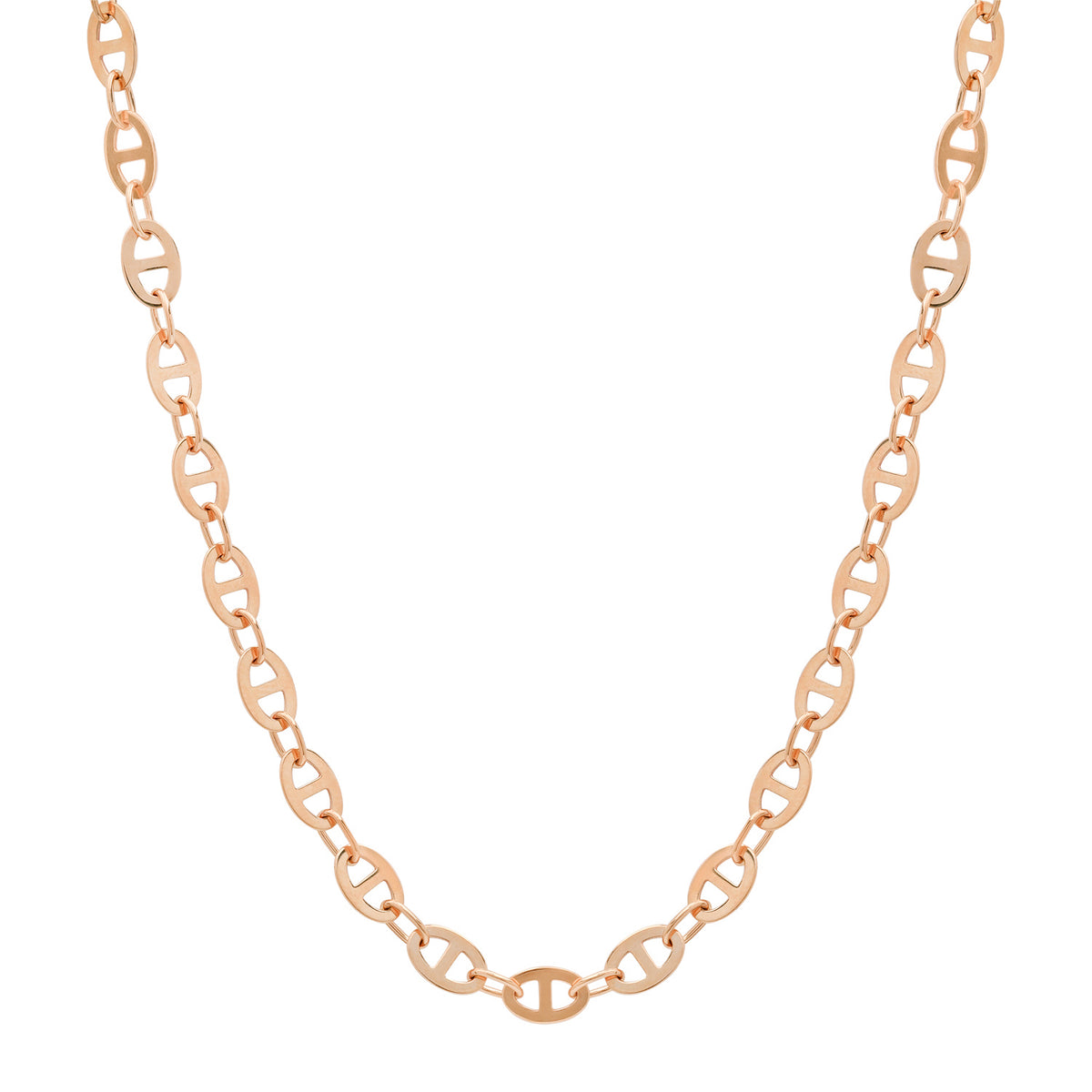 Ultra Flat Mariner Link Gold Chain Necklace
