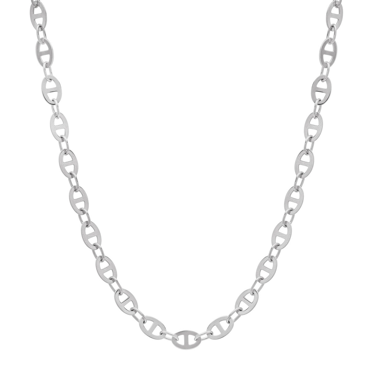 Ultra Flat Mariner Link Gold Chain Necklace