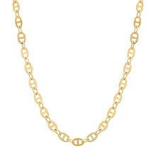 Ultra Flat Mariner Link Gold Chain Necklace