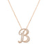 Statement Diamond Script Initial Necklace