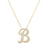 Statement Diamond Script Initial Necklace