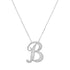 Statement Diamond Script Initial Necklace