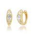 Diamond Pear Huggie Hoop Earrings with Scattered Diamonds