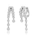 Bezel Set Diamond or Pink Sapphire Split Huggie Hoop Earrings with Long Dangle