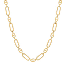 Flat Mariner & Long Link Gold Chain Necklace