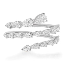 Graduated Diamond Pear Eternity Wrap Ring