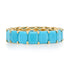 Emerald Cut Turquoise Eternity Band Ring