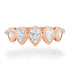 Bezel Set Diamond Pear Half Eternity Band