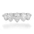 Bezel Set Diamond Pear Half Eternity Band
