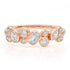 Mixed Shape Bezel Set Diamond Cluster Half Eternity Band
