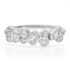Mixed Shape Bezel Set Diamond Cluster Half Eternity Band