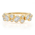 Mixed Shape Bezel Set Diamond Cluster Half Eternity Band
