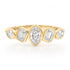Graduated Multi-Shape Diamond Bezel Ring