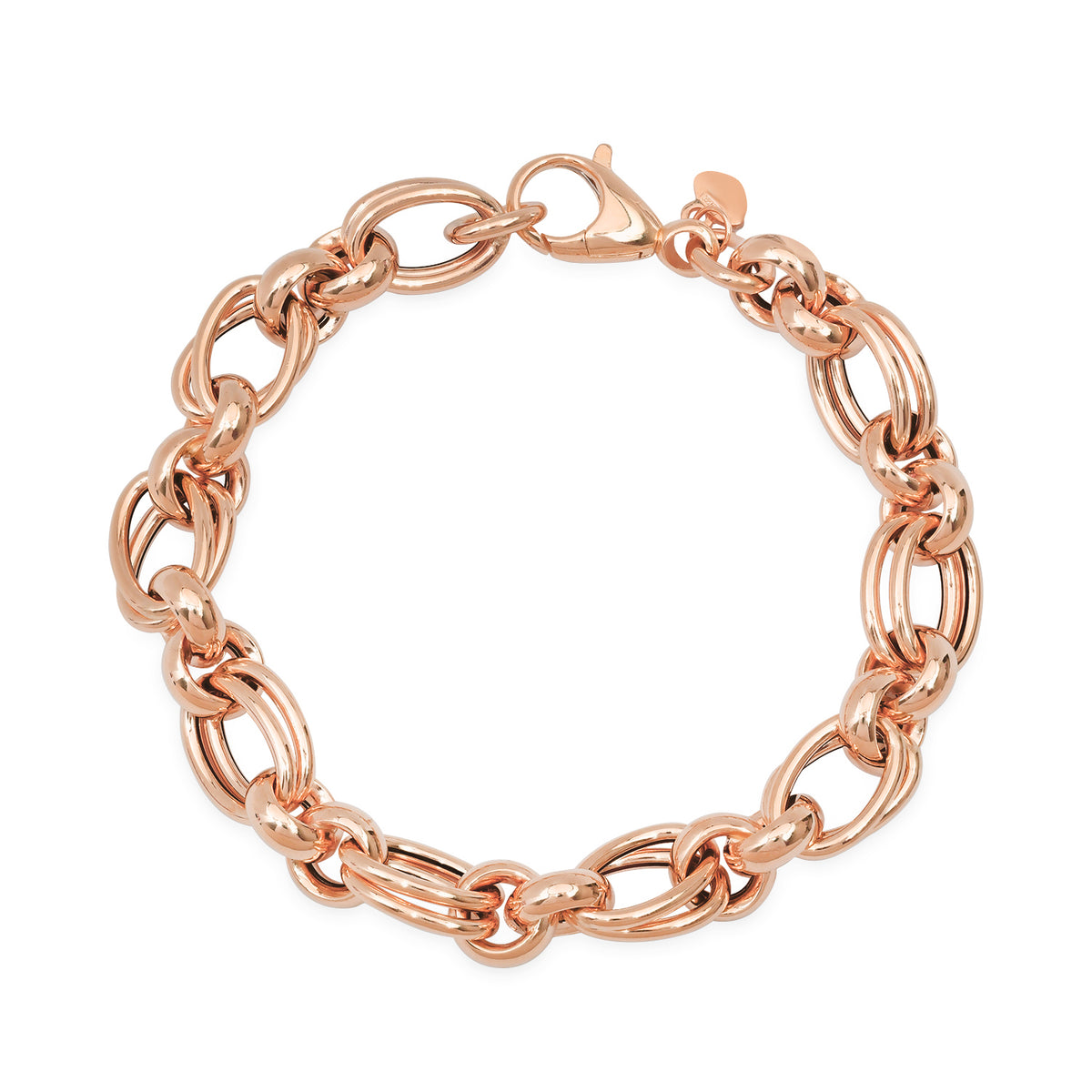 Bold Double Link Gold Chain Bracelet