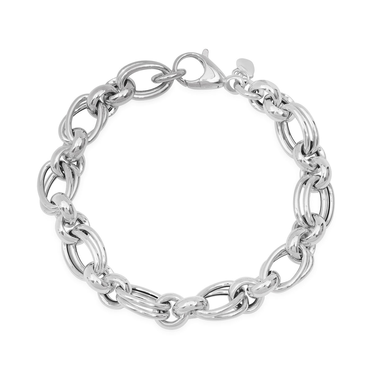 Bold Double Link Gold Chain Bracelet