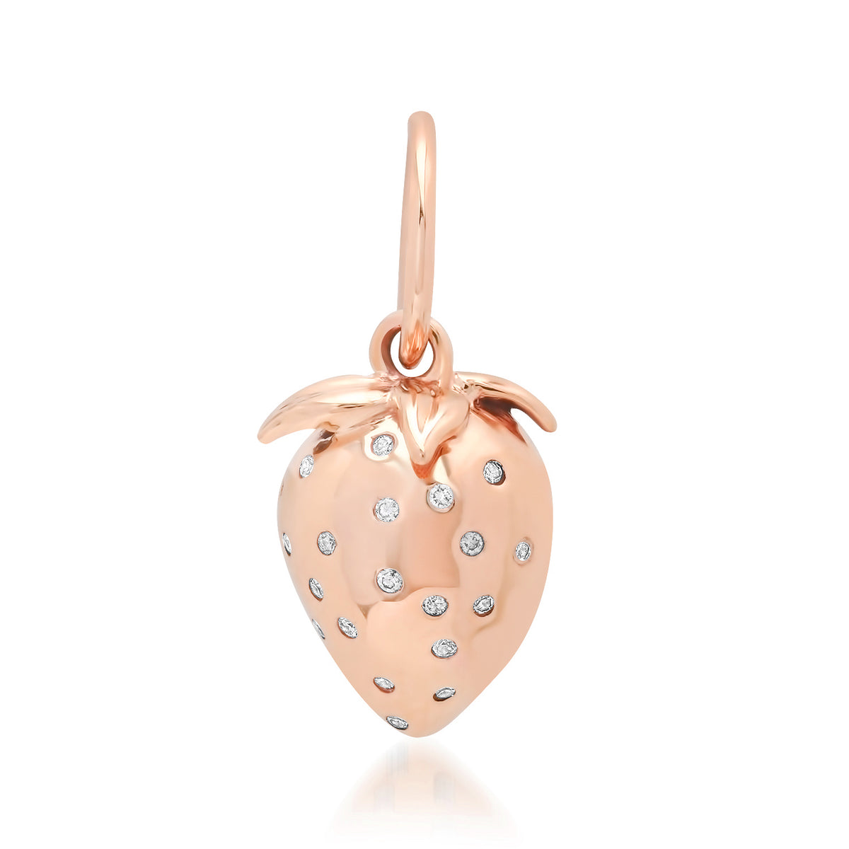 Ripe with Diamonds Tiny Strawberry Charm