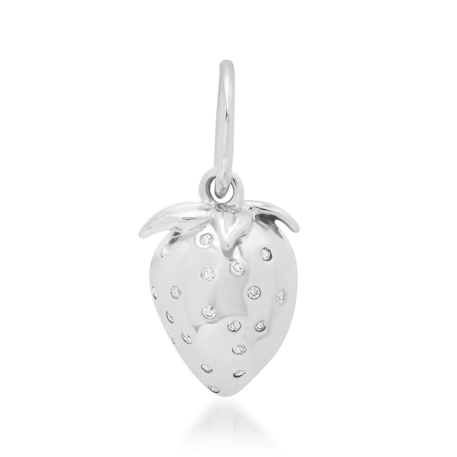 Ripe with Diamonds Tiny Strawberry Charm