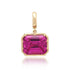 Lab Grown Emerald Cut Pink Sapphire Georgian Set Charm