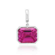 Lab Grown Emerald Cut Pink Sapphire Georgian Set Charm