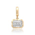 Lab Grown Diamond Emerald Cut Georgian Set Charm