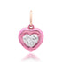 Lab Grown Diamond Heart Charm with Chunky Rhodium Bezel