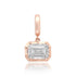Lab Grown Diamond Emerald Cut Georgian Set Charm