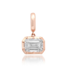 Lab Grown Diamond Emerald Cut Georgian Set Charm