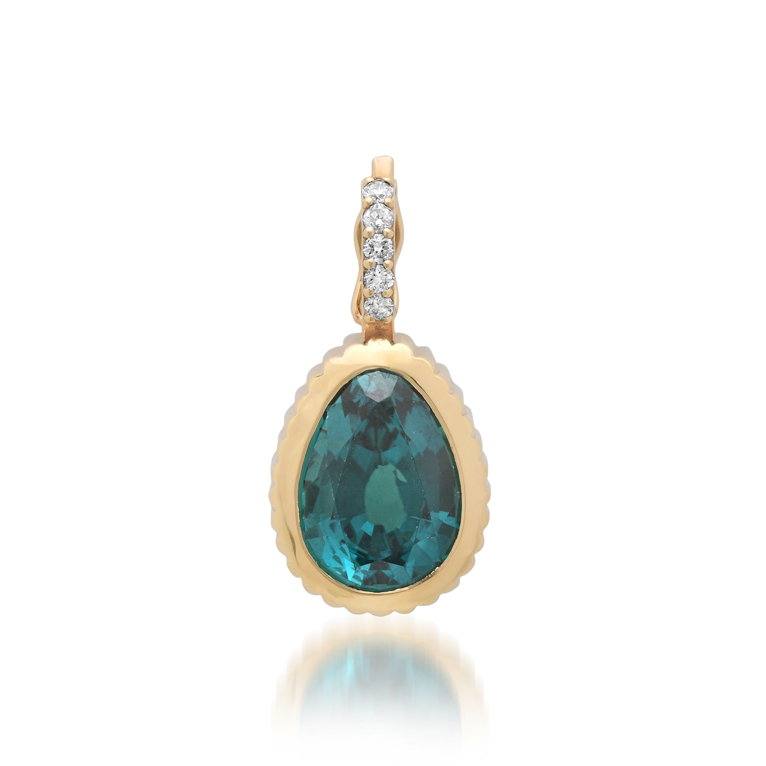 Dream in Technicolor Indocolite Tourmaline & Diamond Charm