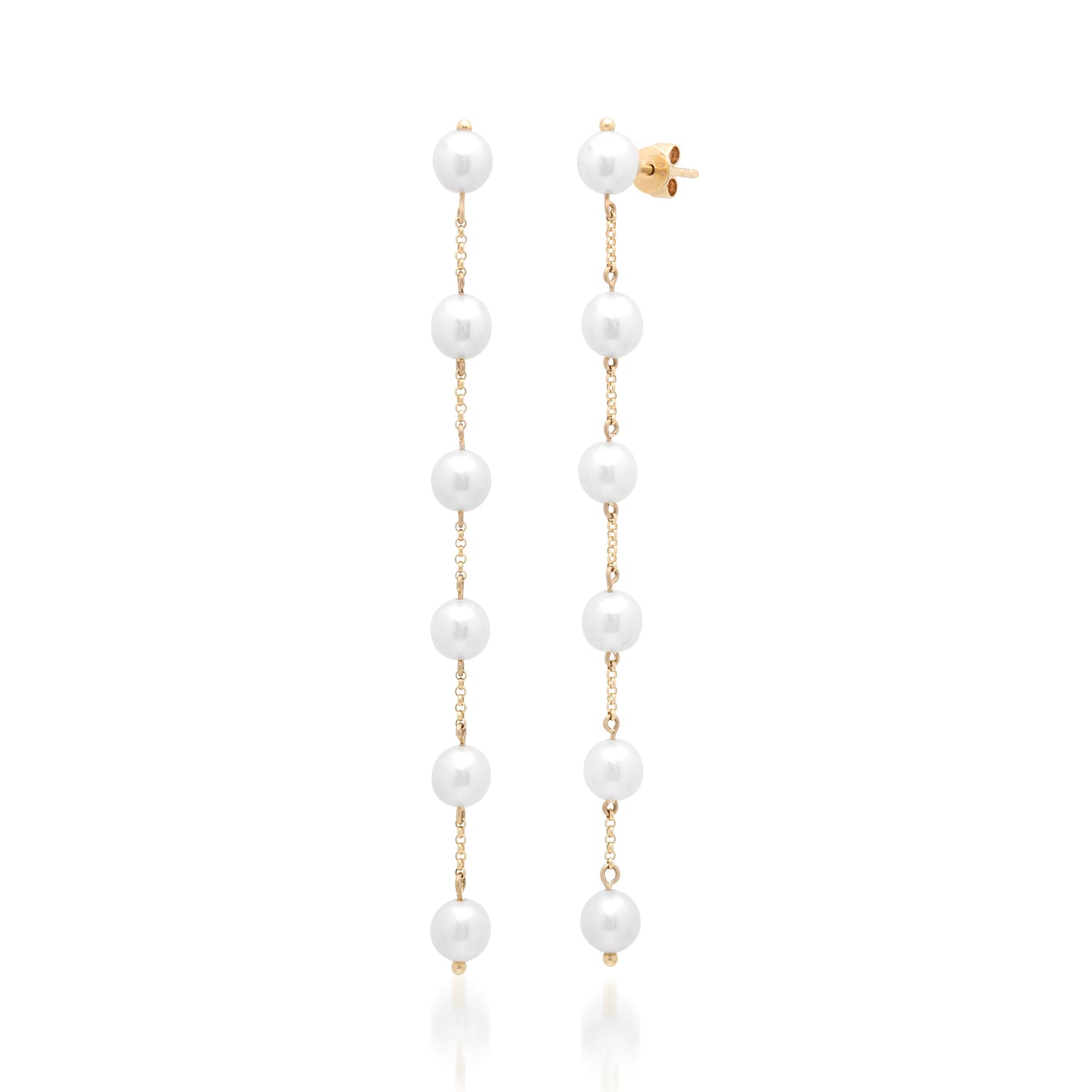 Lengthy Pearl Drop Earrings