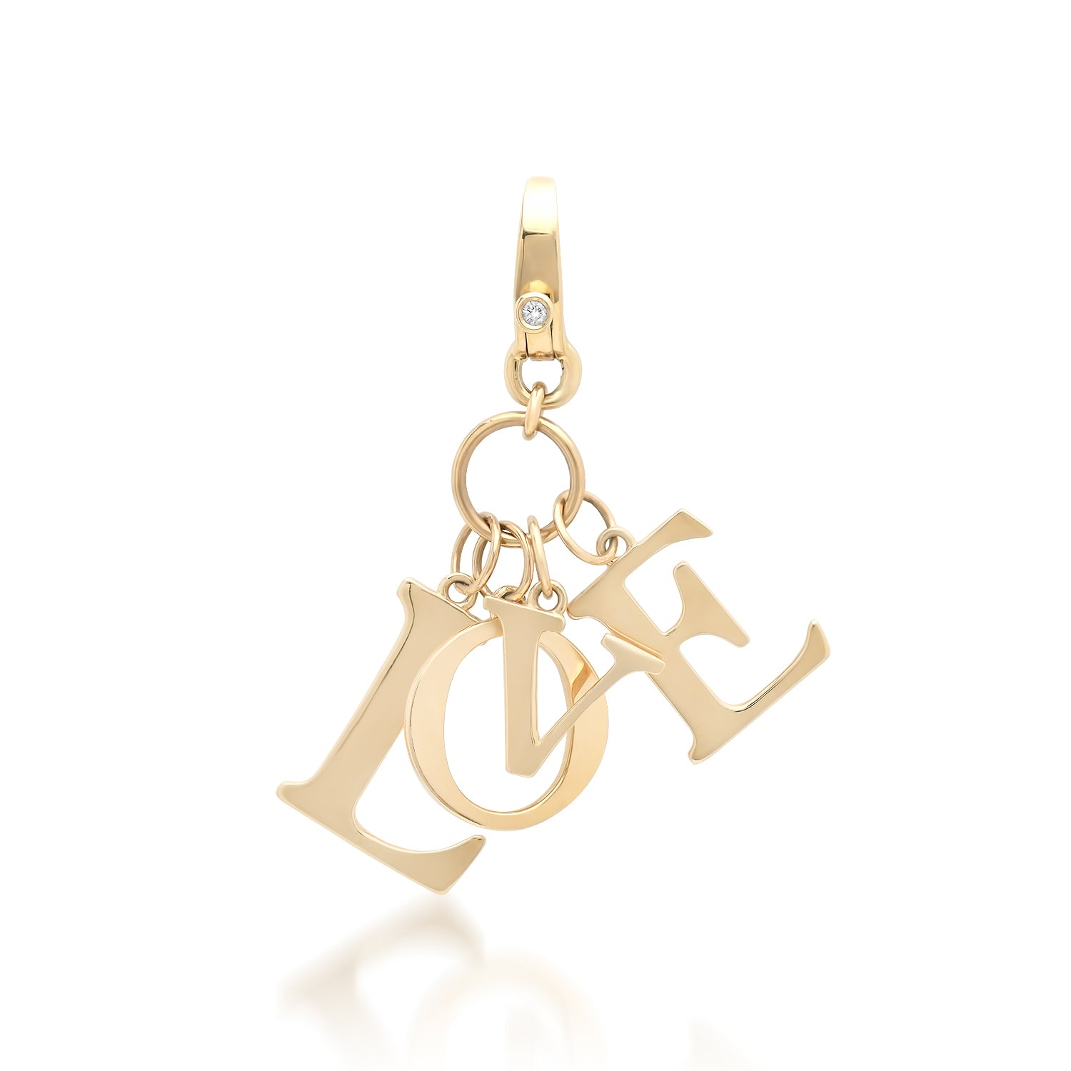 Gold Love Letter Dangle Charm