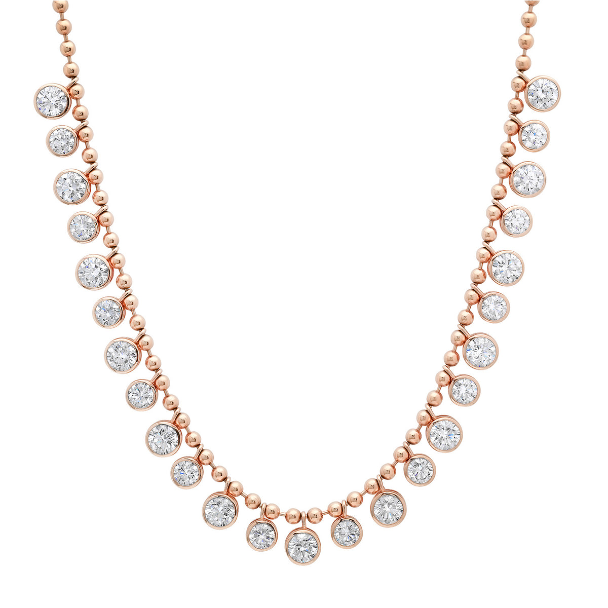 Statement Lab Grown Diamond Dangle Ball Chain Necklace