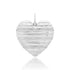 Pave Diamond & Fluted Gold Striped Heart Charm