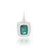 Green Tourmaline Charm with Fluted Gold Bezel