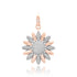 Statement Pave Diamond & Gold Alternating Sunflower Charm
