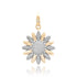Statement Pave Diamond & Gold Alternating Sunflower Charm