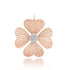 Jumbo Pave Diamond & Fluted Gold Clover Charm