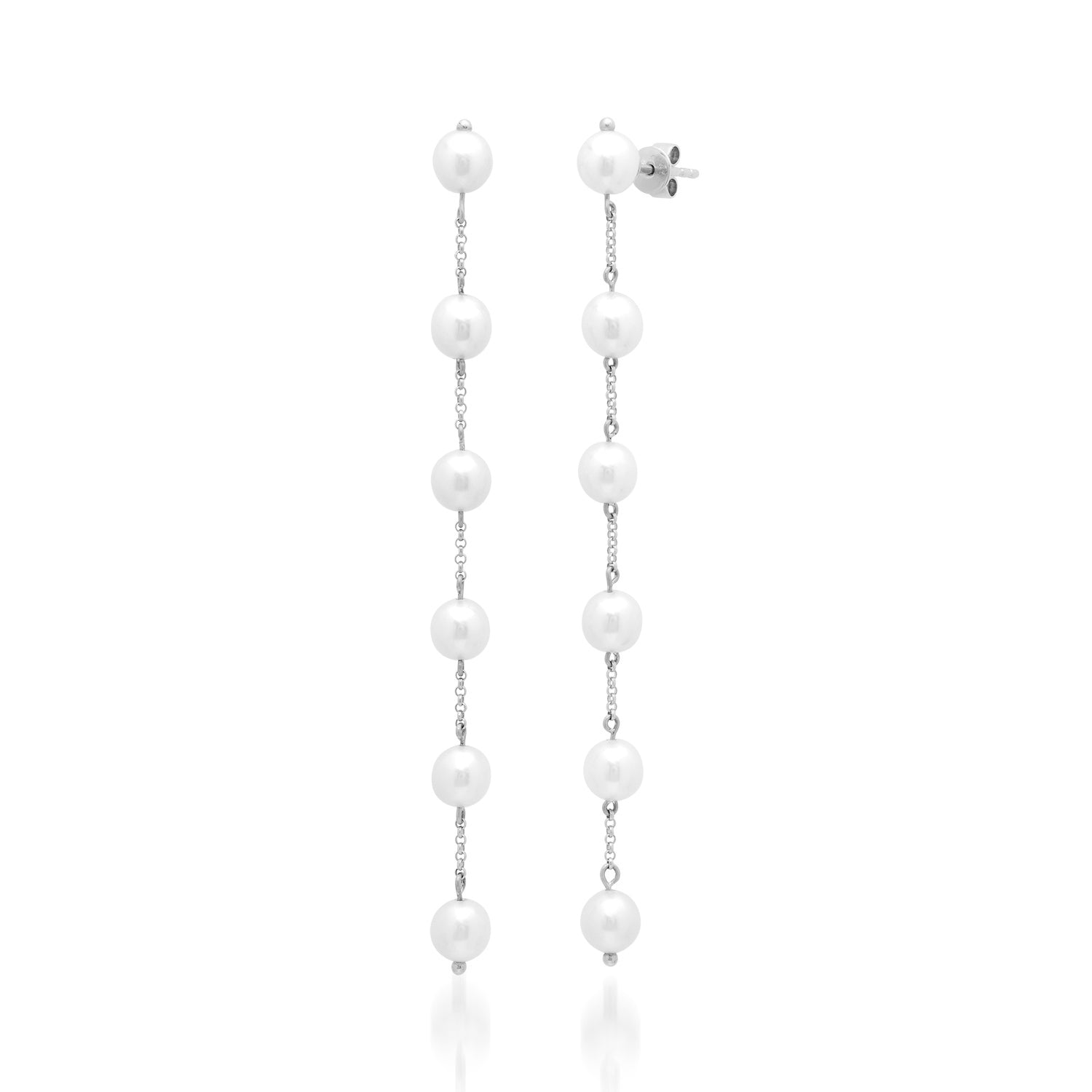 Lengthy Pearl Drop Earrings