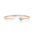 Diamond Speckled Snake Hinge Bangle with Emerald Eyes